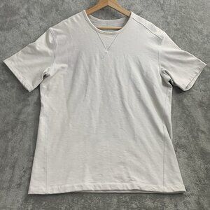 Lululemon Shirt Men Medium Sundown Short Sleeve Crew Heathered Silver Spoon Tee
